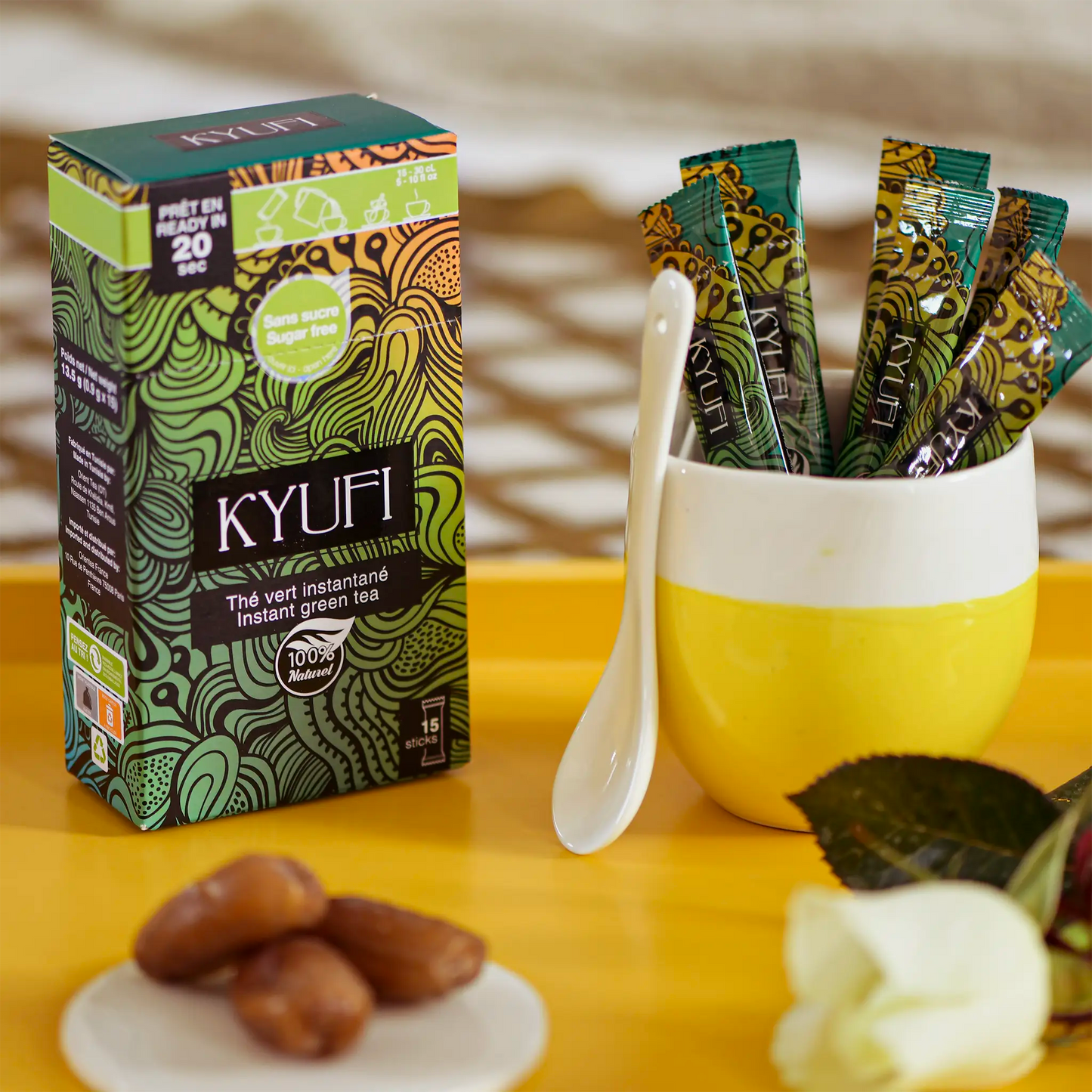 Instant groene thee zonder suiker - 15 stuks